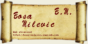 Bosa Milević vizit kartica